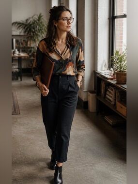 Everlane high rise cropped trousers